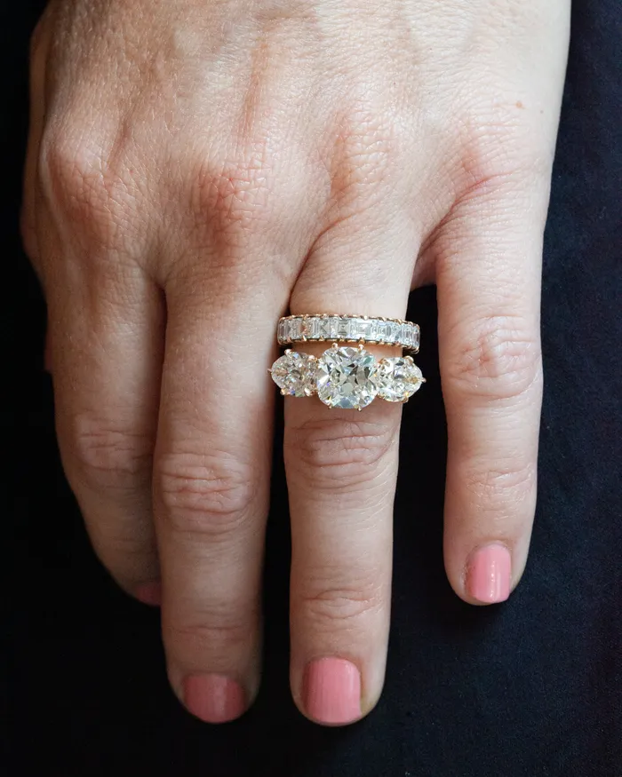 Bell Bird Rings Bell Bird Scalloped Cutdown Carr Cut Diamond Eternity Band