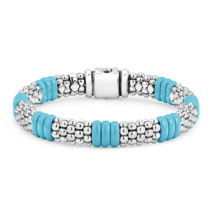 Blue Caviar Ceramic Caviar Beaded Bracelet 9mm LAGOS Bracelets