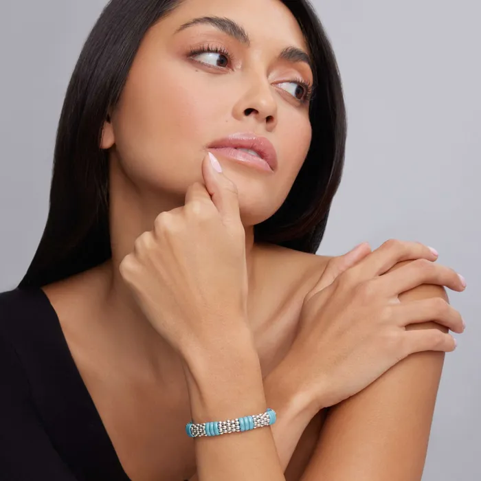 Blue Caviar Ceramic Caviar Beaded Bracelet 9mm LAGOS Bracelets