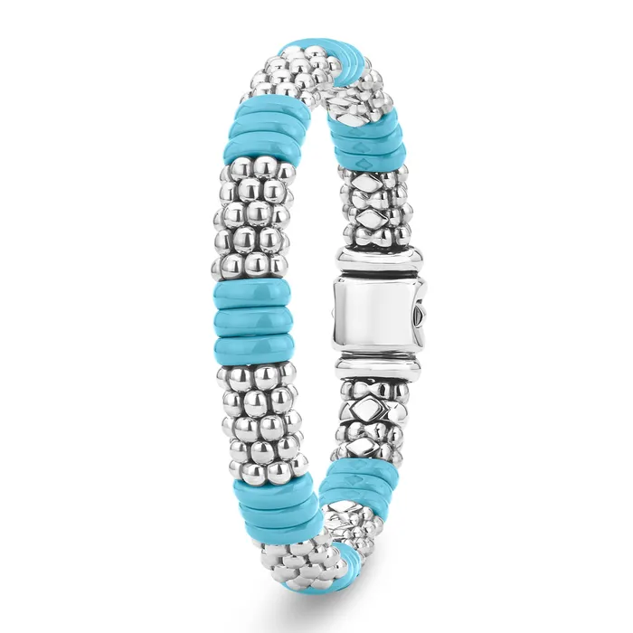 Blue Caviar Ceramic Caviar Beaded Bracelet 9mm LAGOS Bracelets