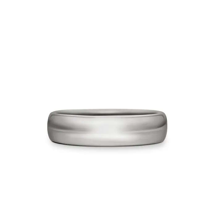 DY Classic Band Ring in 18K White Gold 6mm David Yurman Rings