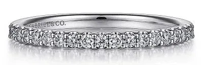 GABRIEL CO Rings Montreal 14K White Gold Shared Prong Diamond Wedding Band 023 ct GABRIEL CO Rings Montreal 14K White Gold Shared Prong Diamond Wedding Band 023 ct