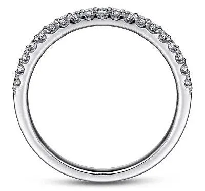 GABRIEL CO Rings Montreal 14K White Gold Shared Prong Diamond Wedding Band 023 ct GABRIEL CO Rings Montreal 14K White Gold Shared Prong Diamond Wedding Band 023 ct