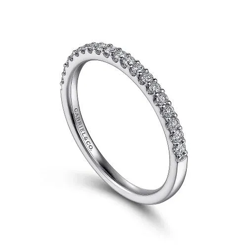 GABRIEL CO Rings Montreal 14K White Gold Shared Prong Diamond Wedding Band 023 ct GABRIEL CO Rings Montreal 14K White Gold Shared Prong Diamond Wedding Band 023 ct