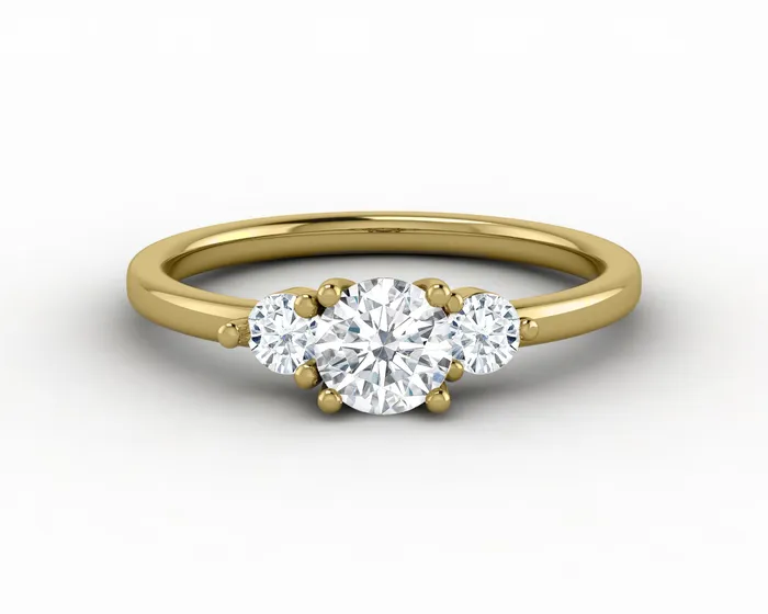 Sapheena Jewelry Rings Orion Three Stone 05 Ct Round Cut Engagement Ring