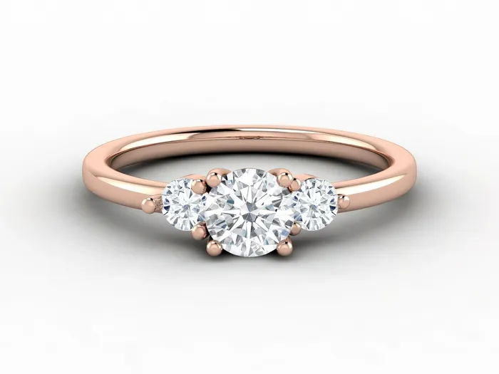 Sapheena Jewelry Rings Orion Three Stone 05 Ct Round Cut Engagement Ring