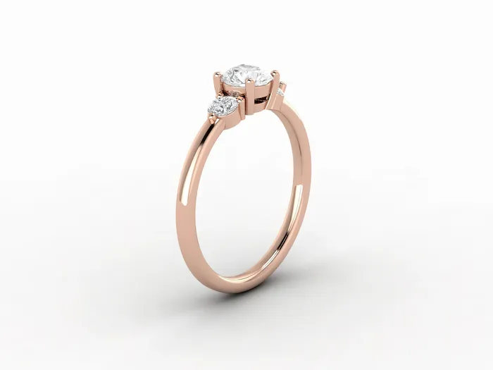 Sapheena Jewelry Rings Orion Three Stone 05 Ct Round Cut Engagement Ring