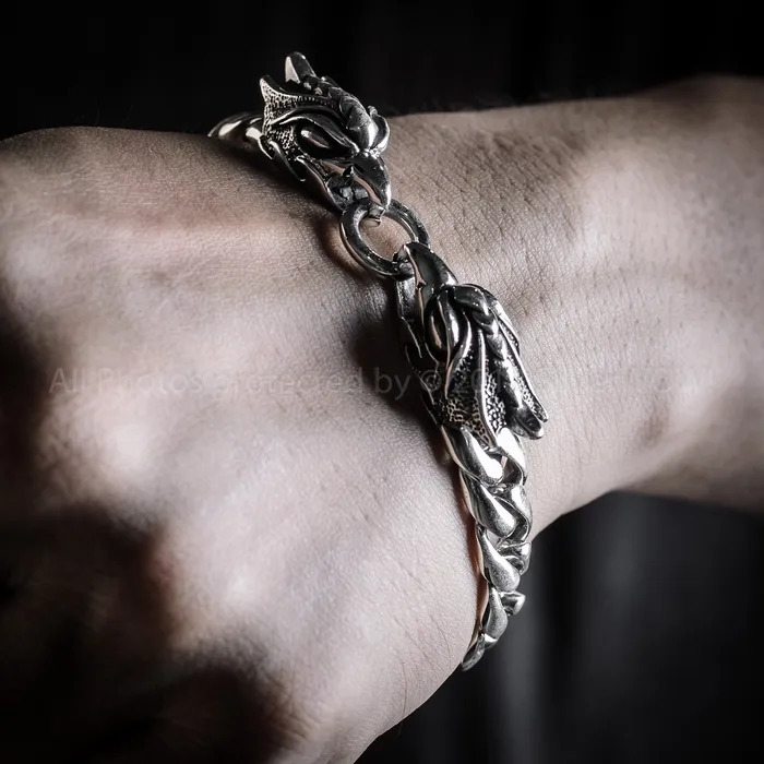 silverwow Bracelets Eagle Head Bracelet 925 Solid Sterling Silver