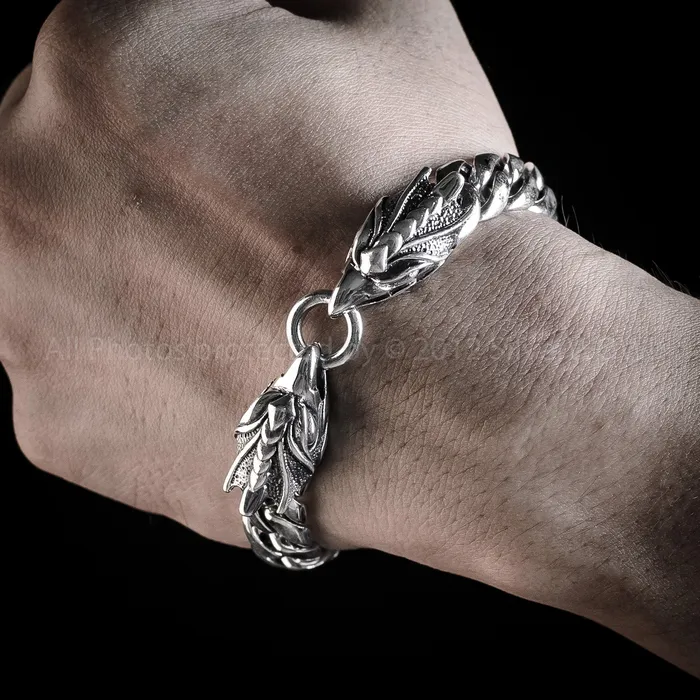 silverwow Bracelets Eagle Head Bracelet 925 Solid Sterling Silver