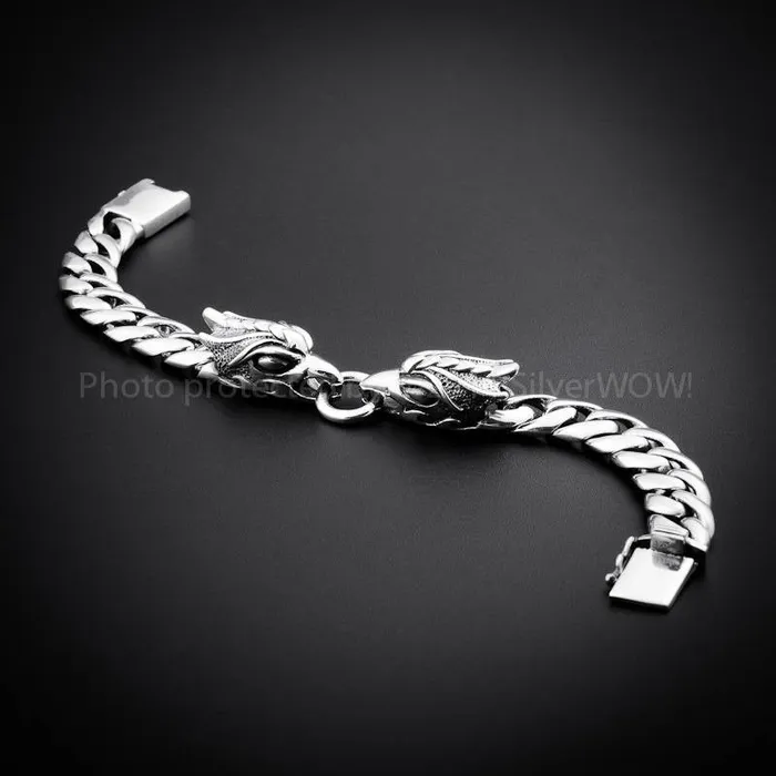silverwow Bracelets Eagle Head Bracelet 925 Solid Sterling Silver