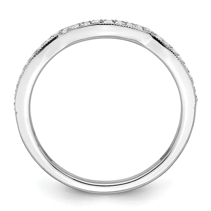 012ct CZ Solid Real 14k White Polish Matching Wedding Wedding Band Ring Goldia Rings