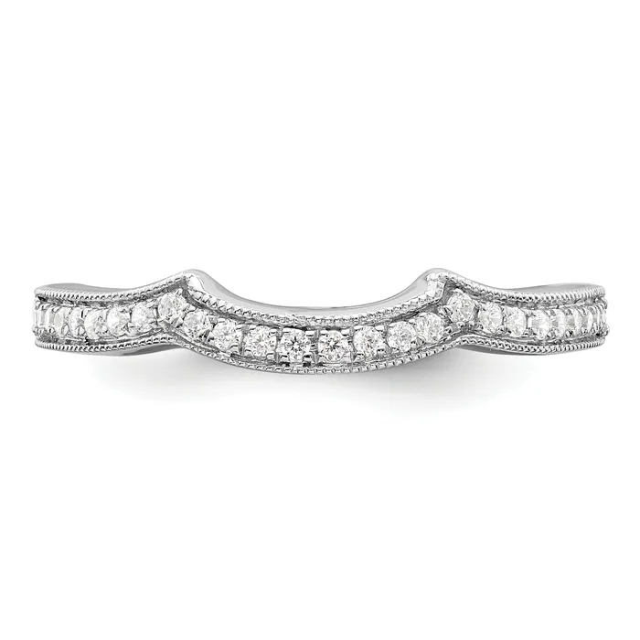 012ct CZ Solid Real 14k White Polish Matching Wedding Wedding Band Ring Goldia Rings