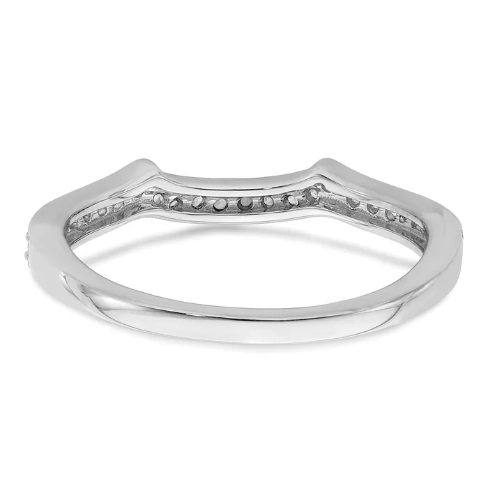 012ct CZ Solid Real 14k White Polish Matching Wedding Wedding Band Ring Goldia Rings