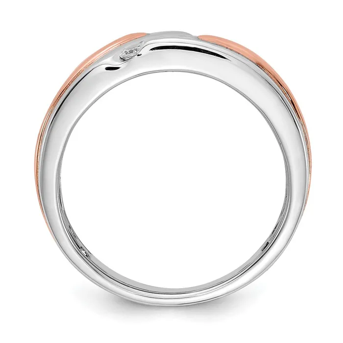 020ct CZ Solid Real 14k White Rose Gold Wedding Band Ring Goldia Rings