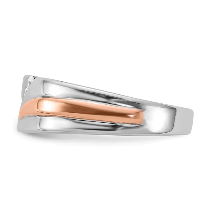 020ct CZ Solid Real 14k White Rose Gold Wedding Band Ring Goldia Rings