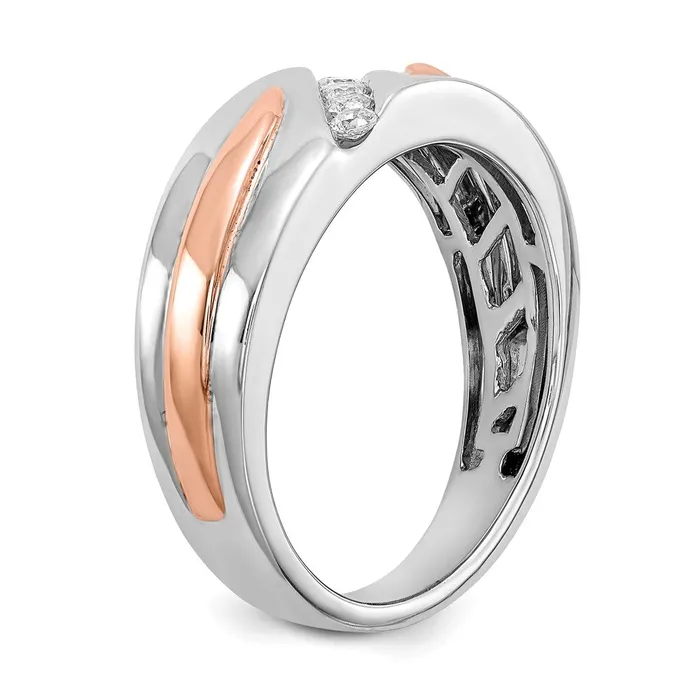 020ct CZ Solid Real 14k White Rose Gold Wedding Band Ring Goldia Rings