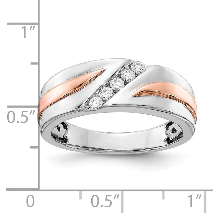 020ct CZ Solid Real 14k White Rose Gold Wedding Band Ring Goldia Rings