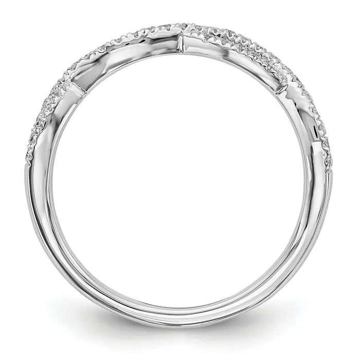 023ct CZ Solid Real 14k White Gold Wedding Wedding Band Ring Goldia Rings