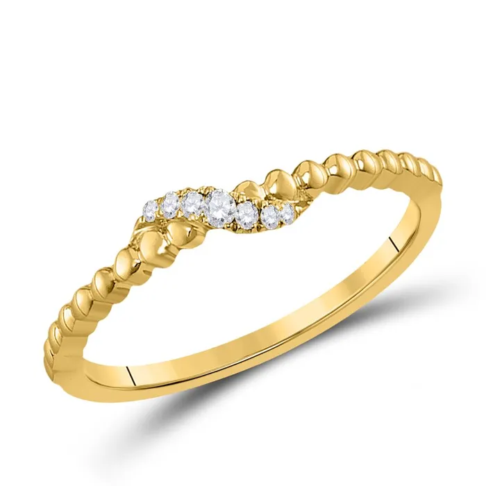 10k Yellow Gold Round Diamond Crossover Stackable Band Ring 120 Cttw gndatlanta Rings 10k Yellow Gold Round Diamond Crossover Stackable Band Ring 120 Cttw gndatlanta Rings