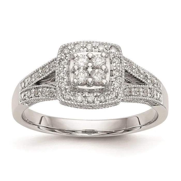 14k White Gold Complete Real Diamond Cluster Engagement Ring Goldiacom Rings 14k White Gold Complete Real Diamond Cluster Engagement Ring Goldiacom Rings