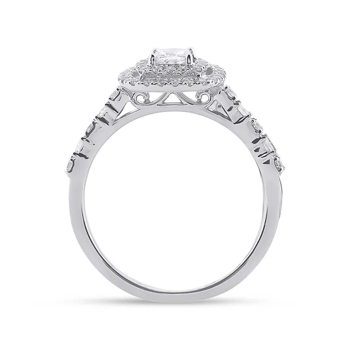 14k White Gold Princess Diamond Bridal Wedding Ring Set 113 Cttw Certified gndatlanta Rings