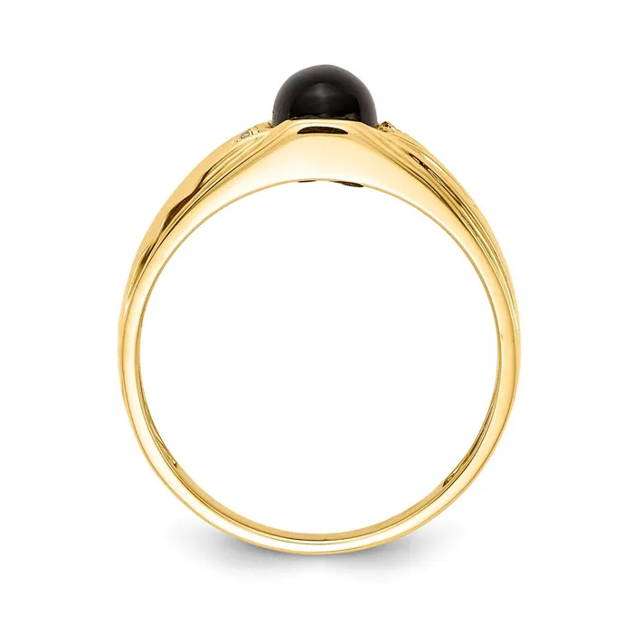 14K Yellow Gold A Real Diamond mens ring Goldiacom Rings