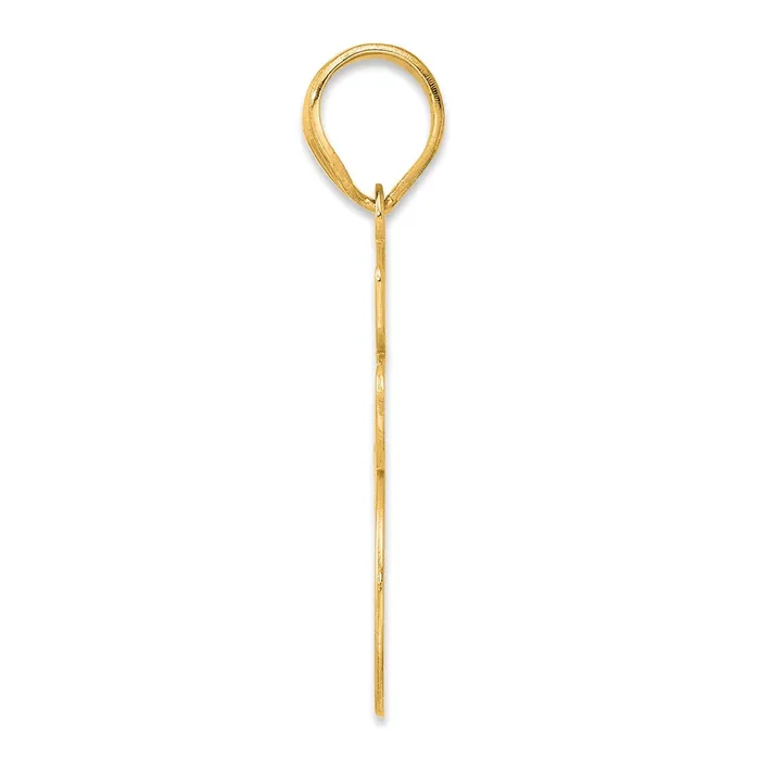 14k Yellow Gold Brushed Border Script Number 45 Pendant Goldia PreStyled Sets