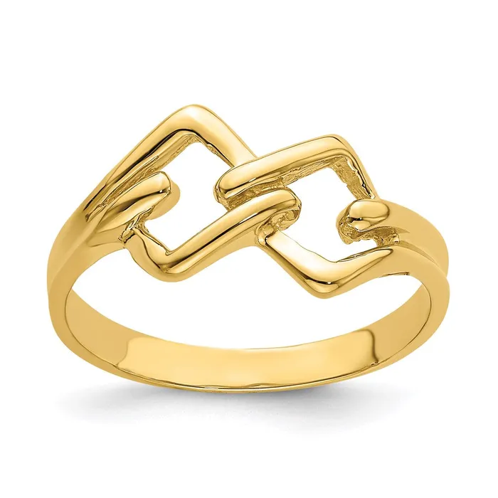 14K Yellow Gold Freeform Knot Ring Goldia Rings