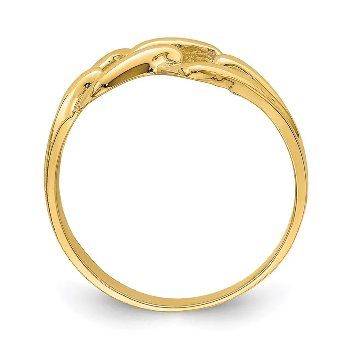 14K Yellow Gold Freeform Knot Ring Goldia Rings