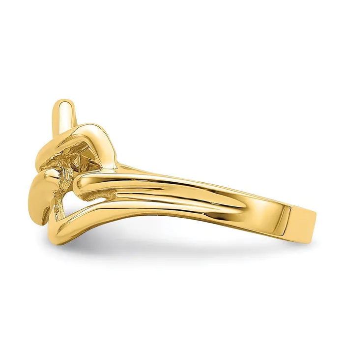 14K Yellow Gold Freeform Knot Ring Goldia Rings