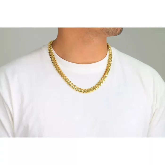 14K Yellow Gold Miami Cuban 15mm Royal Monaco Curb Link Chain Necklace 20 30 Goldiacom Necklaces