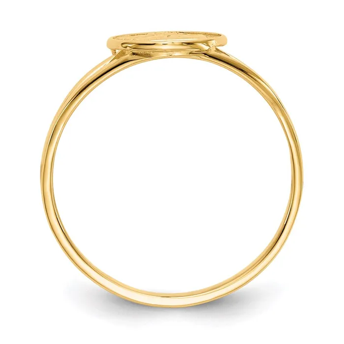 14K Yellow Gold Polished Angel Ring Goldia Rings