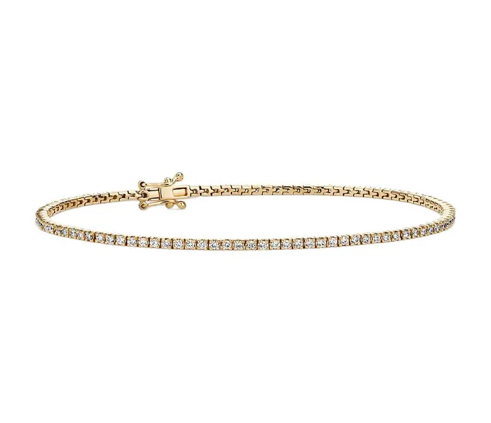 Bracelets Goldia 34 ct tw Classic FourProng Natural Diamond Tennis Bracelet in 14K Yellow Gold Bracelets Goldia 34 ct tw Classic FourProng Natural Diamond Tennis Bracelet in 14K Yellow Gold