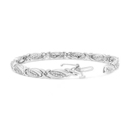 Bracelets JMS always Original Haus of Brilliance 925 Sterling Silver 100 Cttw Round Diamond XLink Bracelet IJ Color I2I3 Clarity Size 725 Bracelets JMS always Original Haus of Brilliance 925 Sterling Silver 100 Cttw Round Diamond XLink Bracelet IJ Color I2I3 Clarity Size 725