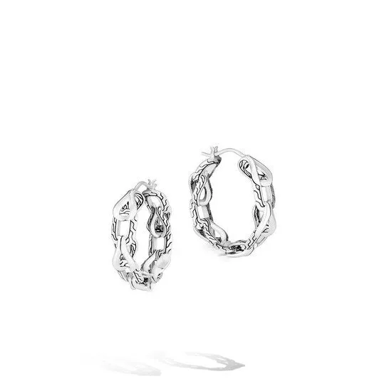 Earrings Original JOHN HARDY Asli Classic Chain Small Hoop Link Earrings EB900172 JMS always
