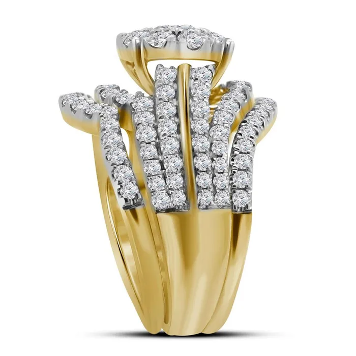 gndatlanta Rings 14k Yellow Gold Round Diamond Bridal Wedding Ring Set 238 Cttw