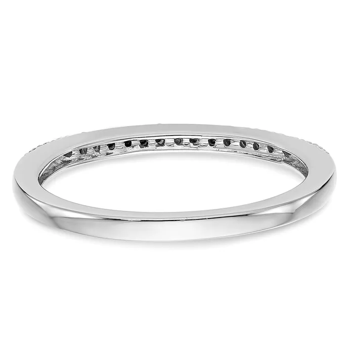 Goldia 019ct CZ Solid Real 14k White Gold Wedding Wedding Band Ring Rings