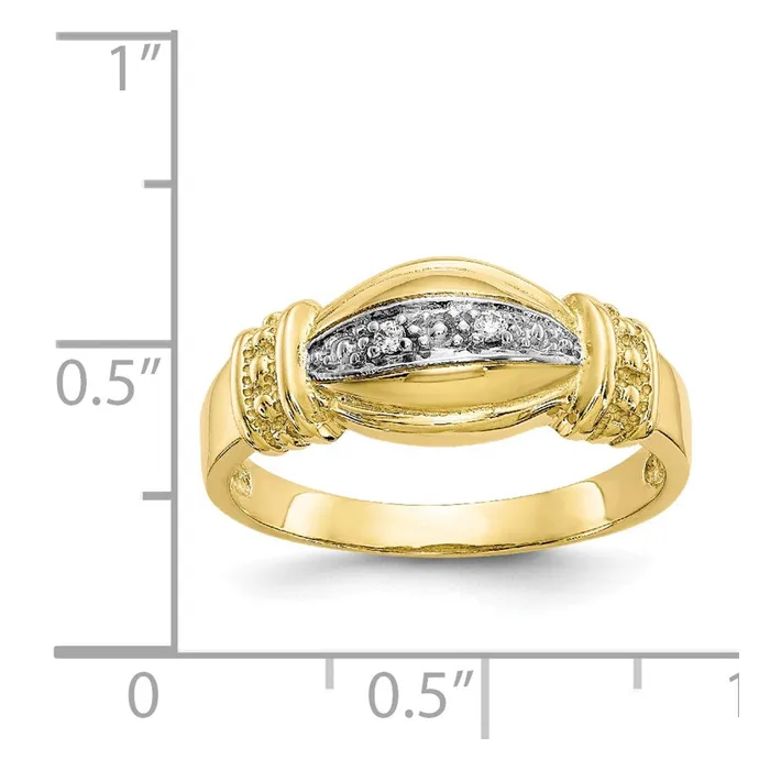 Goldia 10K Yellow Gold Fancy CZ Ring Rings