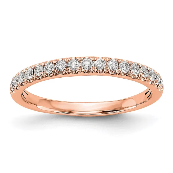 Goldia 14K Rose Gold Real Diamond Band Rings