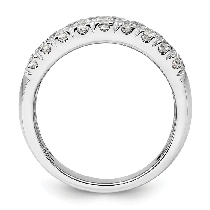 Goldia 14k White Gold 1 12 Ct Lab Grown Diamond VSSI G Triple Row Fashion Band Ring Rings