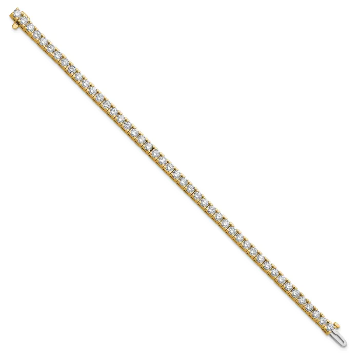 Goldia 14k Yellow Gold 5 78 Ct Lab Grown Diamond VSSI G Round Tennis Bracelet Bracelets