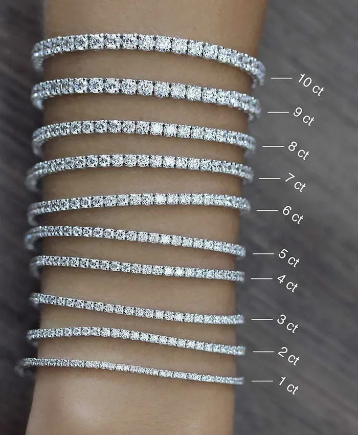 Goldia Bracelets 1 ct tw Classic FourProng LabDiamond Tennis Bracelet in 14K Yellow Gold Goldia Bracelets 1 ct tw Classic FourProng LabDiamond Tennis Bracelet in 14K Yellow Gold