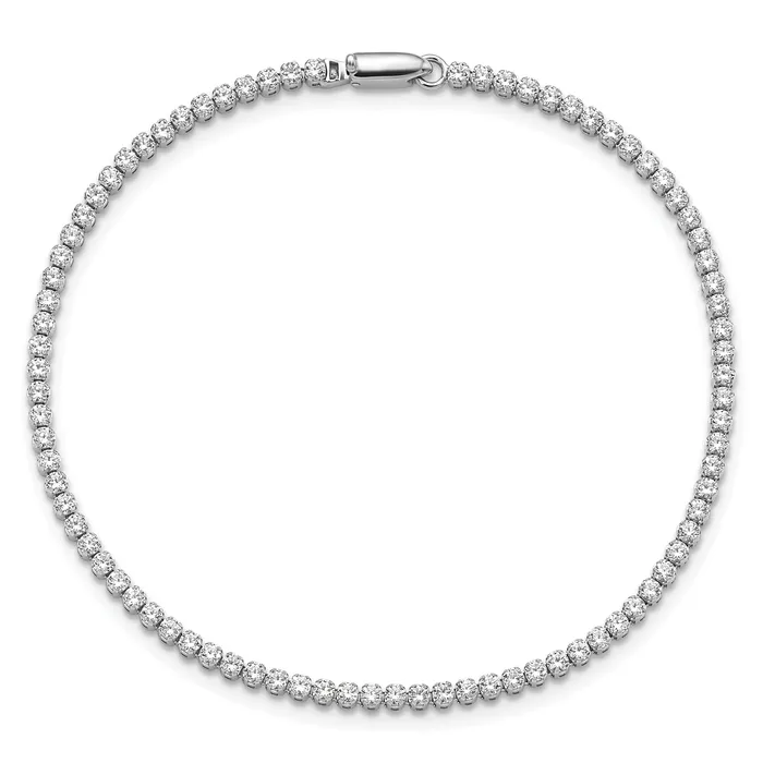 Goldia Bracelets 14k White Gold 2 18 Ct Lab Grown Diamond VSSI G Round Tennis Bracelet