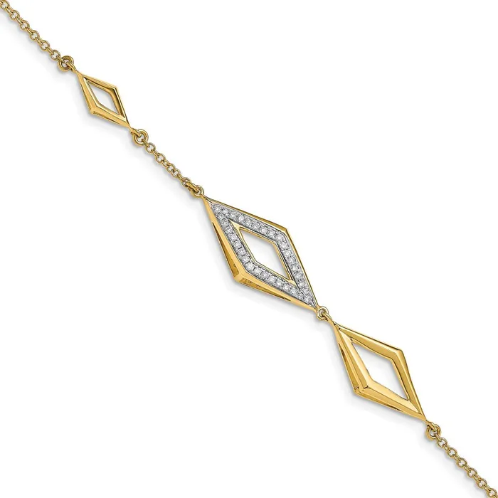 goldiaca 14k Yellow Gold Polished Fancy Natural Diamond 7in Bracelet Bracelets goldiaca 14k Yellow Gold Polished Fancy Natural Diamond 7in Bracelet Bracelets