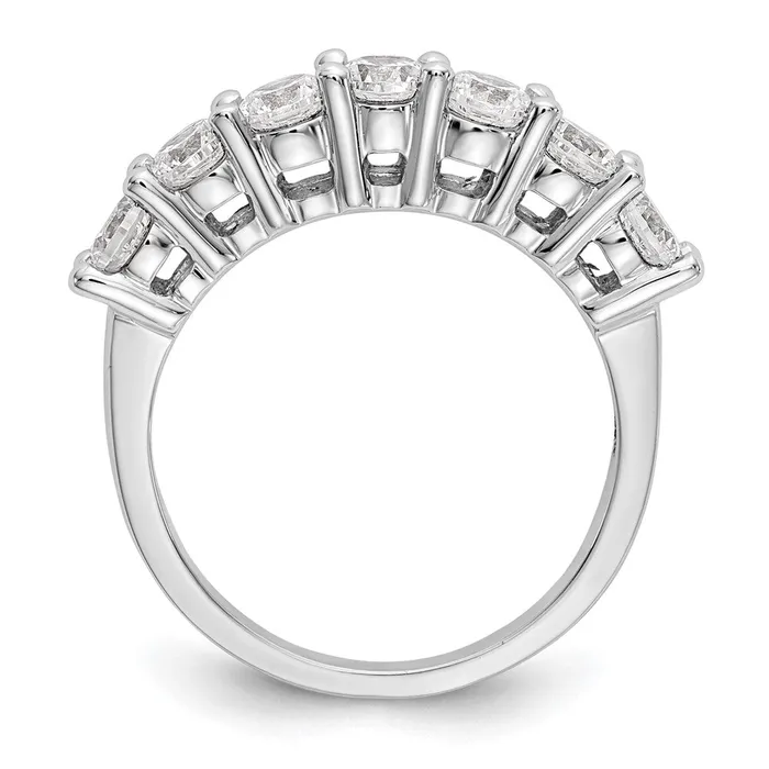 goldiaca Rings 14K White Gold 7Stone Real Diamond Band