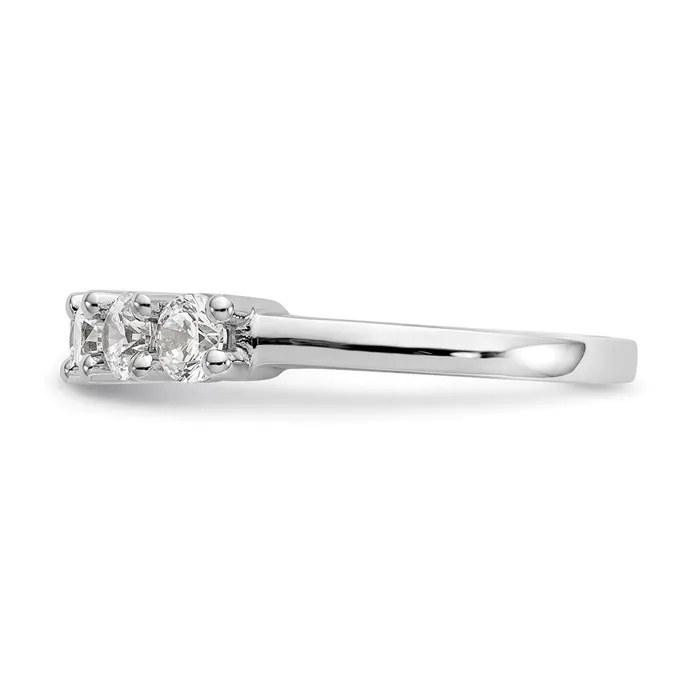 goldiaca Rings 14K White Gold 7Stone Real Diamond Band