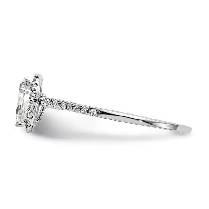Goldiacom 13 Ct Natural Pear Shape Diamond Semimount Engagement Ring in 14K White Gold Rings