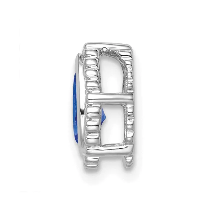 Goldia Earrings 14k White Gold Pear Sapphire Chain Slide