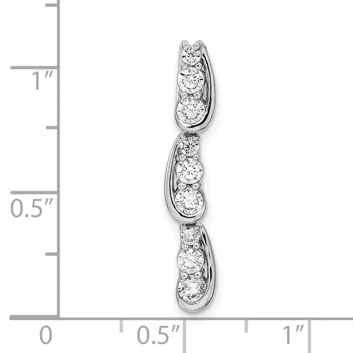 Goldia Necklaces 14K White Gold Lab Grown Diamond VSSI G Fancy Chain Slide
