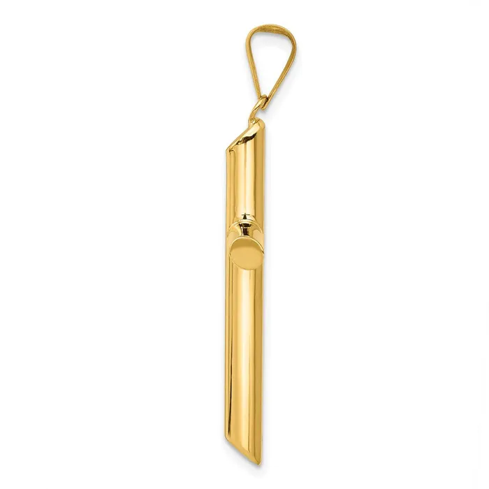 Goldia Necklaces 14k Yellow Gold Polished Tube Cross Pendant